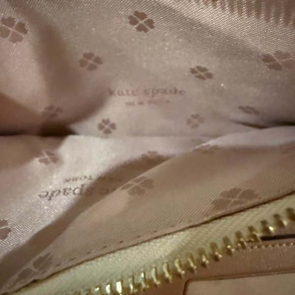 Kate Spade Two-Tone Saffiano Leather Wristlet Wallet Beige Black - Picture 4 of 8